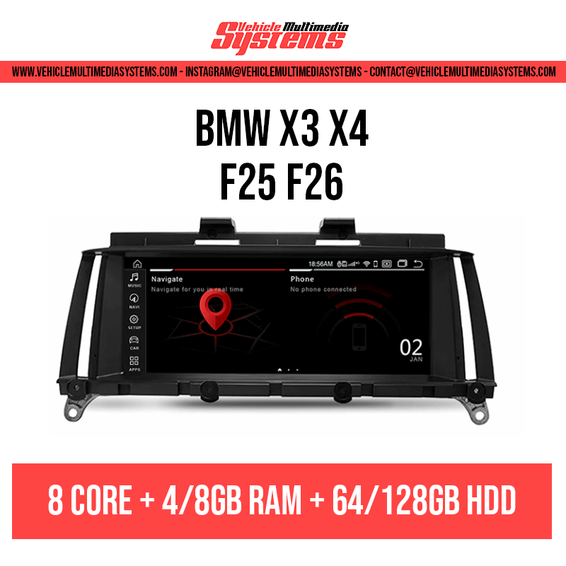 BMW X3 X4 | F25 F26 | Android Screen | CIC, NBT, EVO– Vehicle