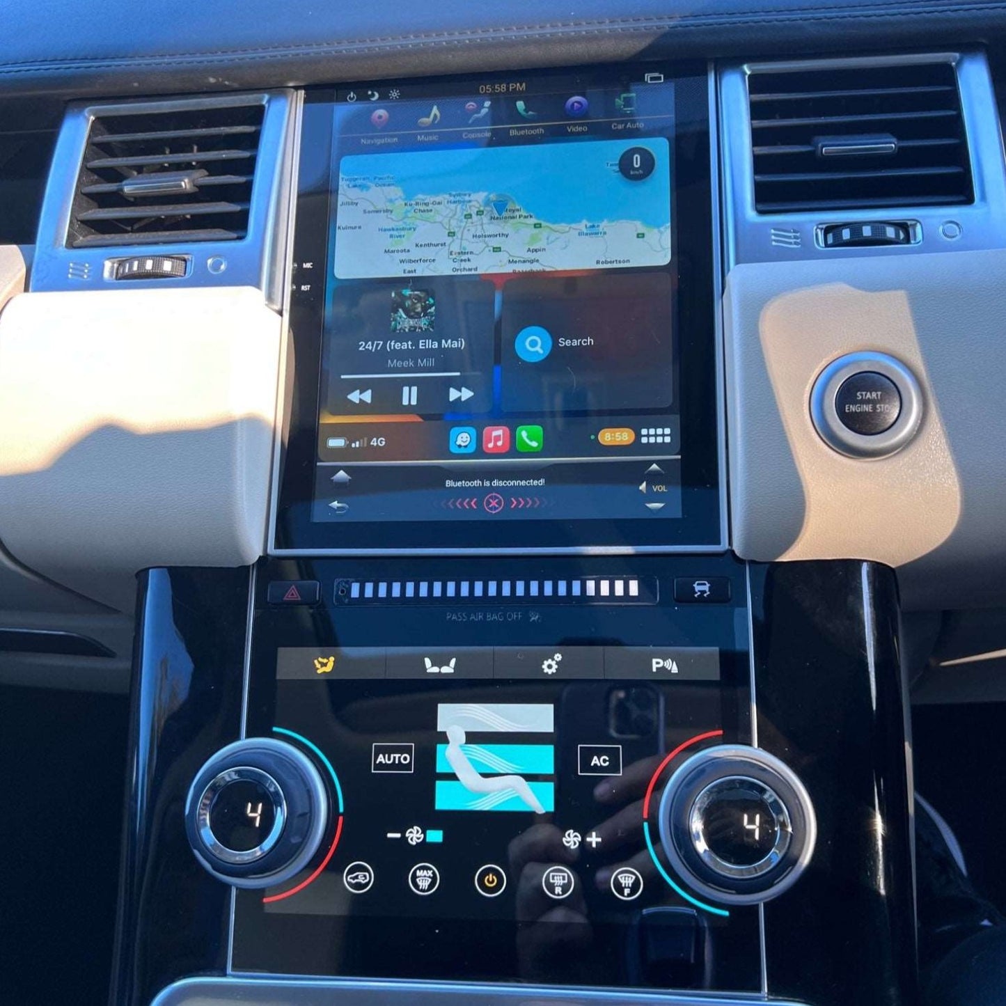 Land Rover Range Rover Sport | 2010-2013 | Android Screen + AC Panel | Tesla Style