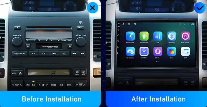 Toyota Land Cruiser 120 (Prado) | 2003-2009 | Android Screen