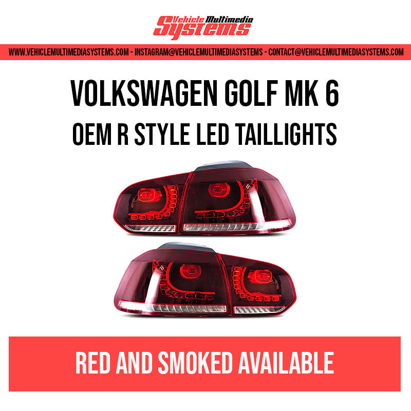 Volkswagen Golf | MK 6 (2008-2013) | FAROS TRASEROS LED ESTILO R OEM