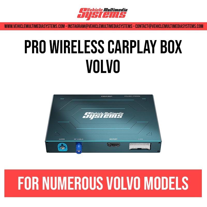 Pro Wireless CarPlay Box for numerous Volvo models, a black rectangular device.
