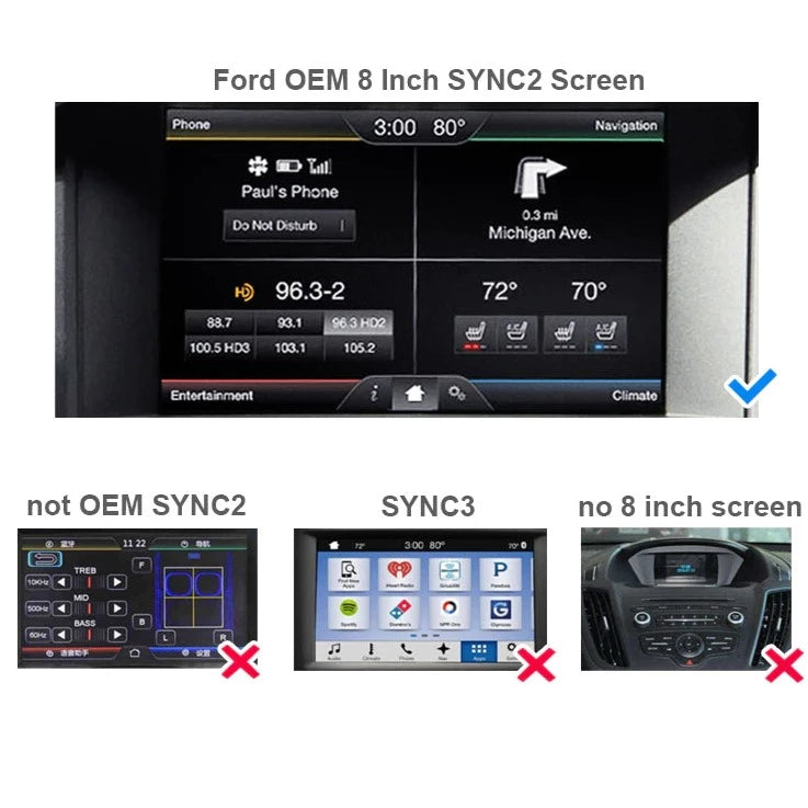 Ford Sync 2 Upgrade Module | 2015-2017 | (Original Screen) VMS