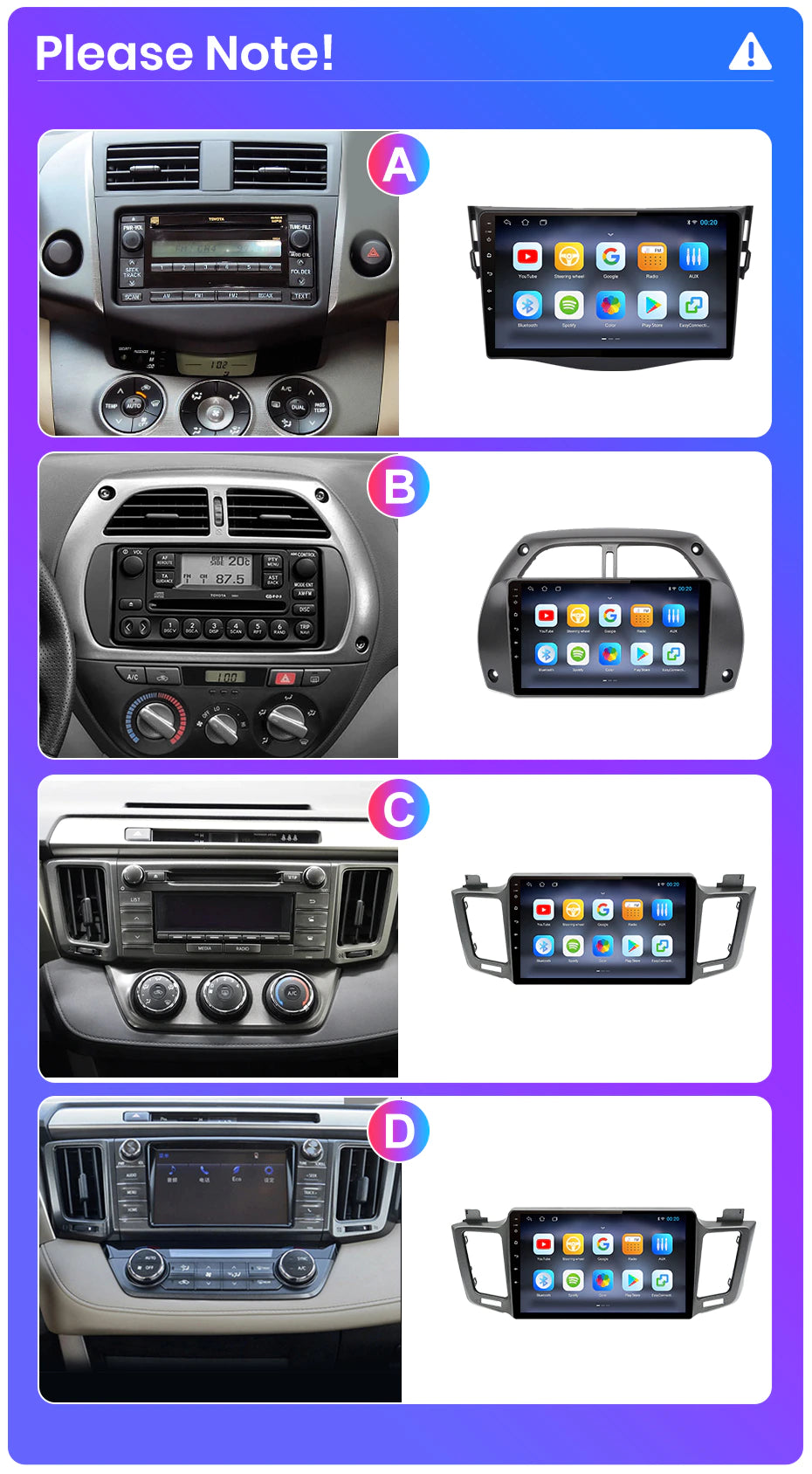 Toyota RAV4 | 2000-2018 | Android Screen VMS