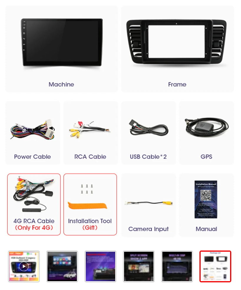 Subaru Outback | 2003-2009 | Android Screen VMS