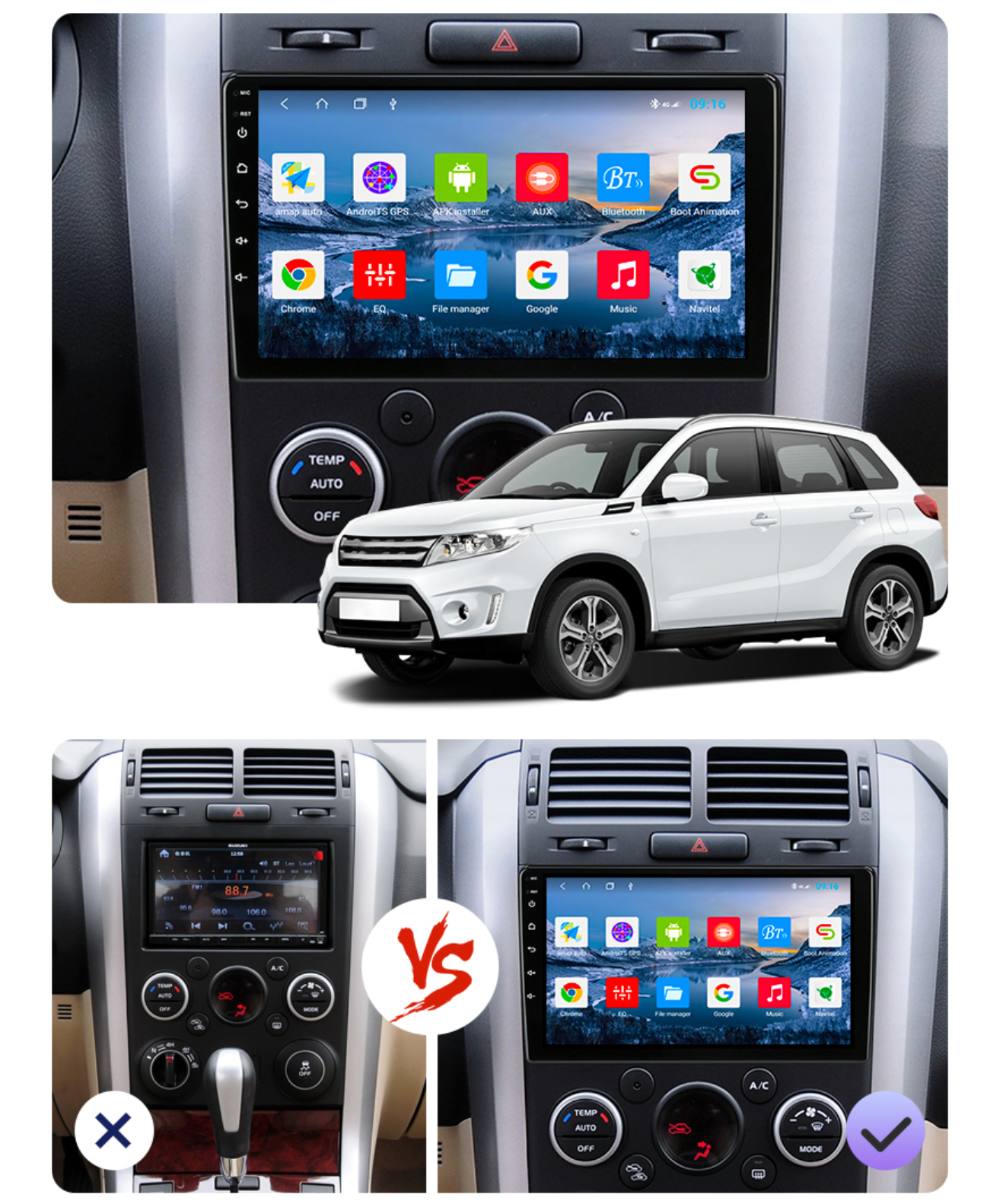 Suzuki Grand Vitara | 2005-2015 | Android Screen VMS