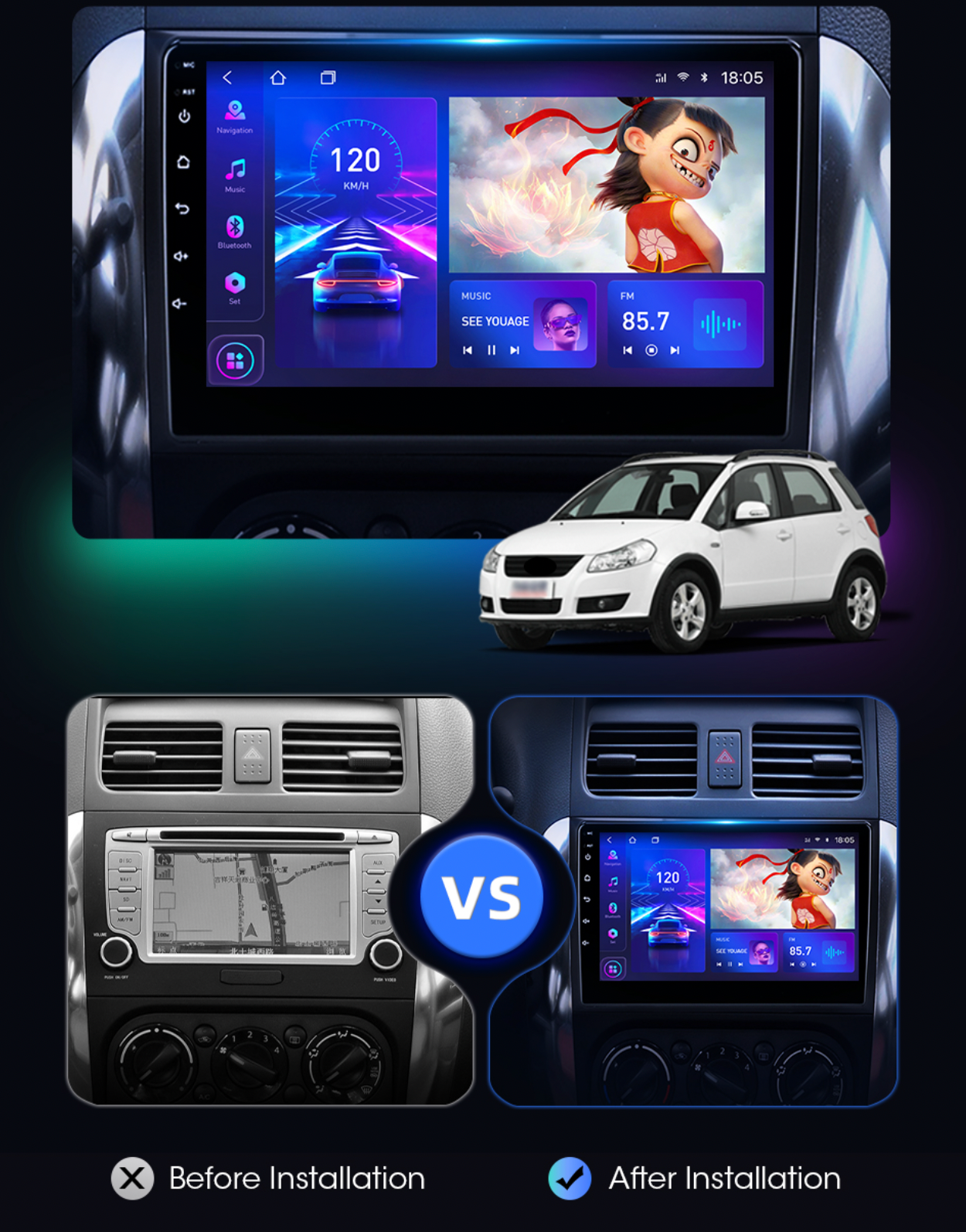 Suzuki SX4 | 2006-2013 | Android Screen VMS