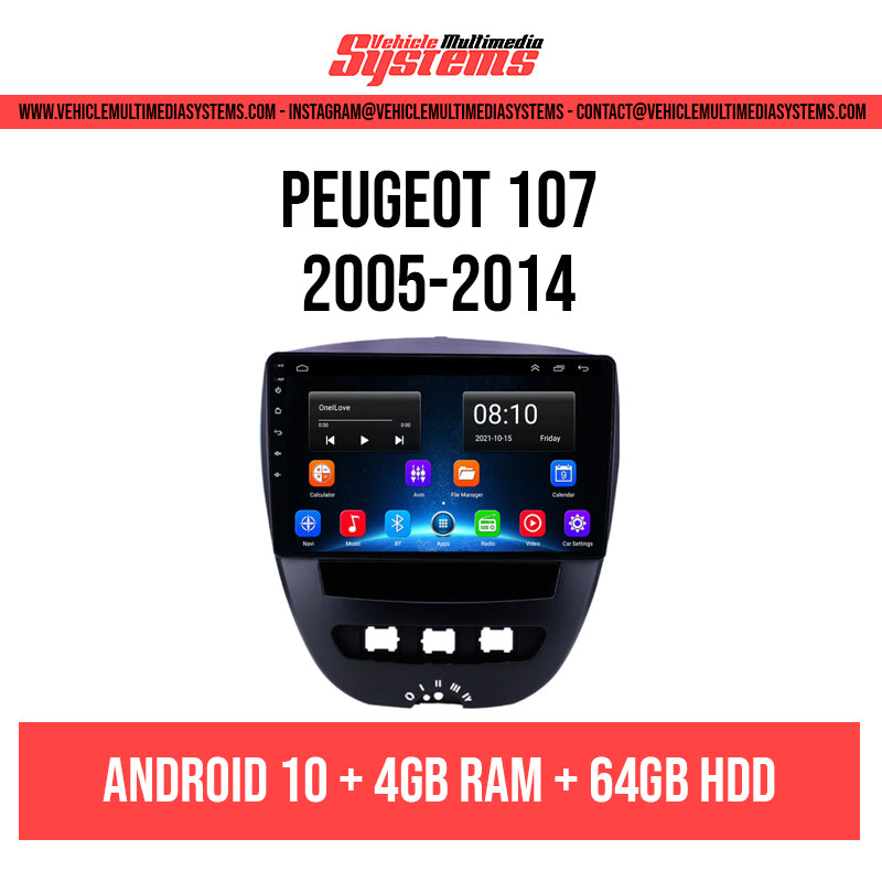 Peugeot 107 | 2005-2014 | Android Screen VMS