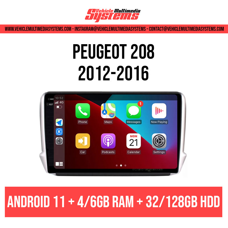 Peugeot 208 | 2012-2016 | Android Screen VMS