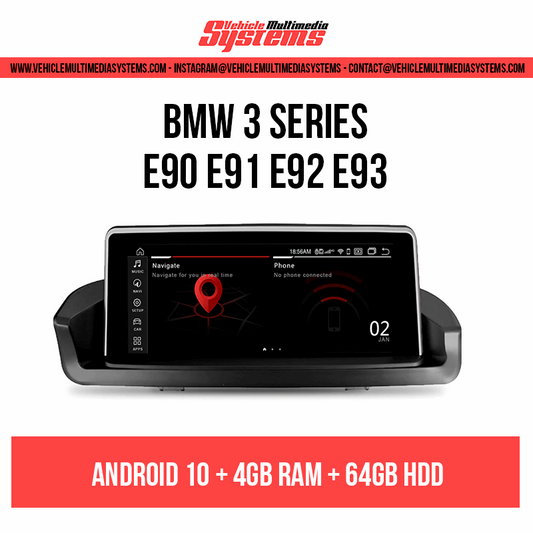BMW 3 Series | E90 E91 E92 E93 | Android Screen + iDrive Controller (Without OEM Screen) VMS