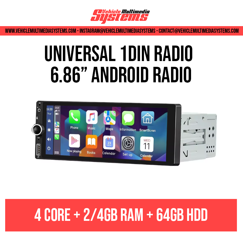 Universal 1 DIN Radio | 6" Android Radio