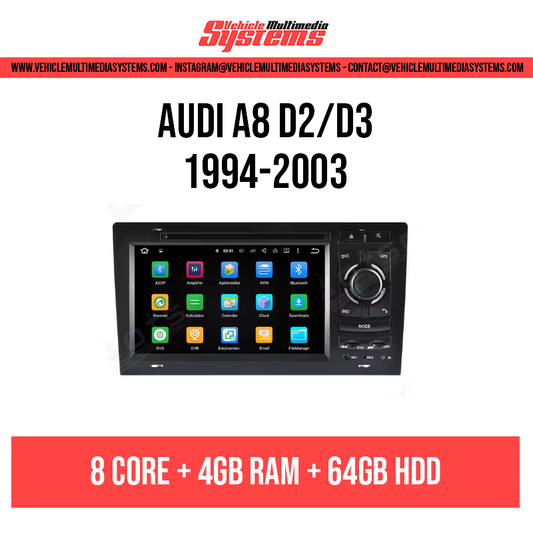 Audi A8 S8 D2/D3 | 1994-2003 | Android Screen
