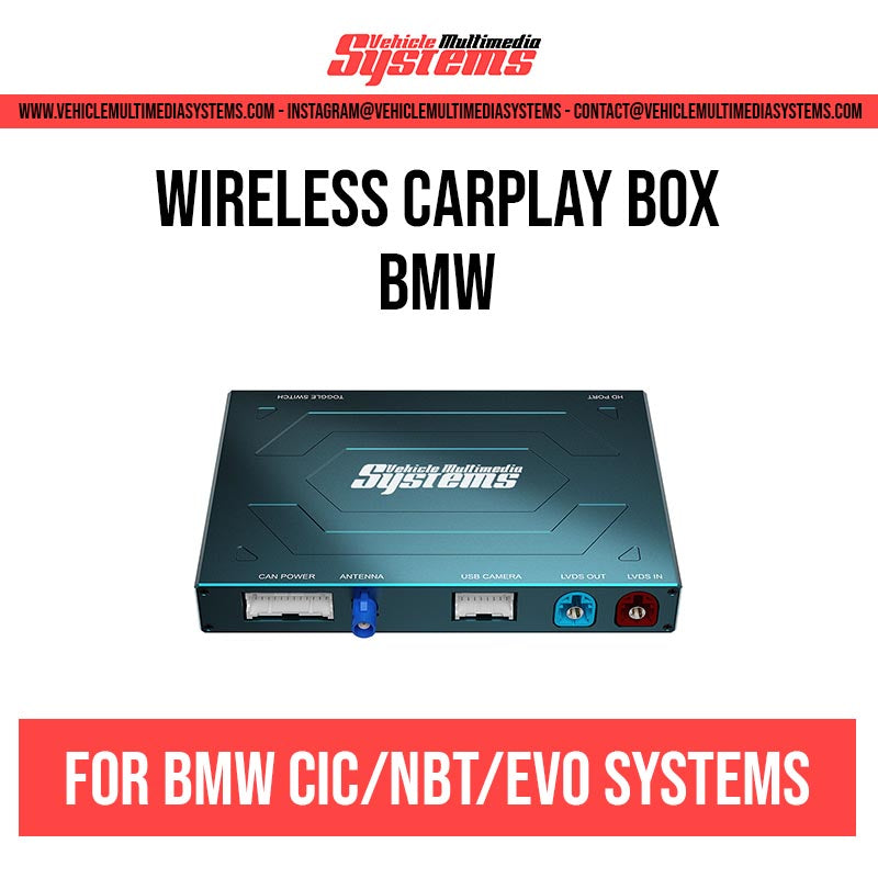 Wireless CarPlay Android Auto MMI integration box for BMW CIC NBT EVO systems