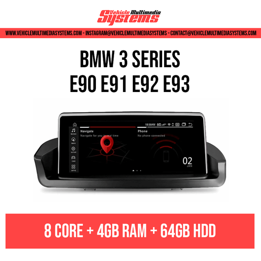 BMW Serie 3 | E90 E91 E92 E93 | Pantalla Android + Controlador iDrive (Sin Pantalla OEM)
