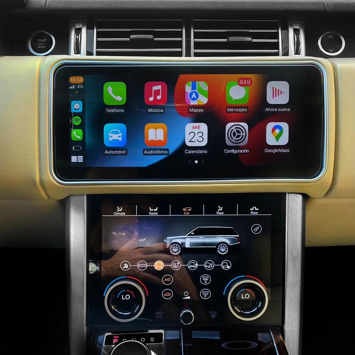 Land Rover Range Rover Vogue | 2013-2017 | Pantalla Android + Panel de aire acondicionado 