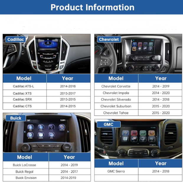 General Motors | Wireless Carplay Box | For Cadillac, Chevrolet, GMC and Buick