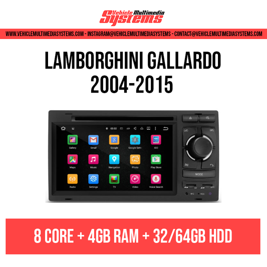 Lamborghini Gallardo | 2004-2015 | Android Screen (Button Version)