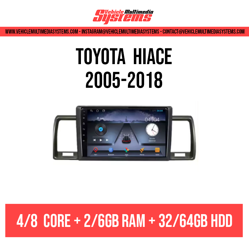 Toyota HiAce | 2005-2018 | Android Screen