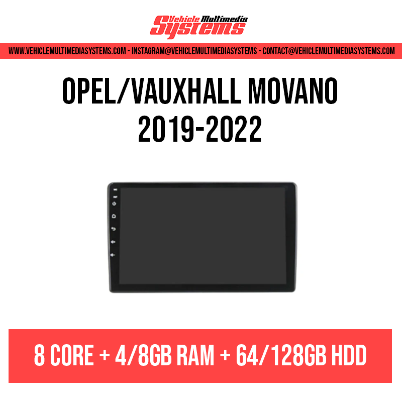 Vauxhall/Opel Movano | 2019-2022 | Android Screen