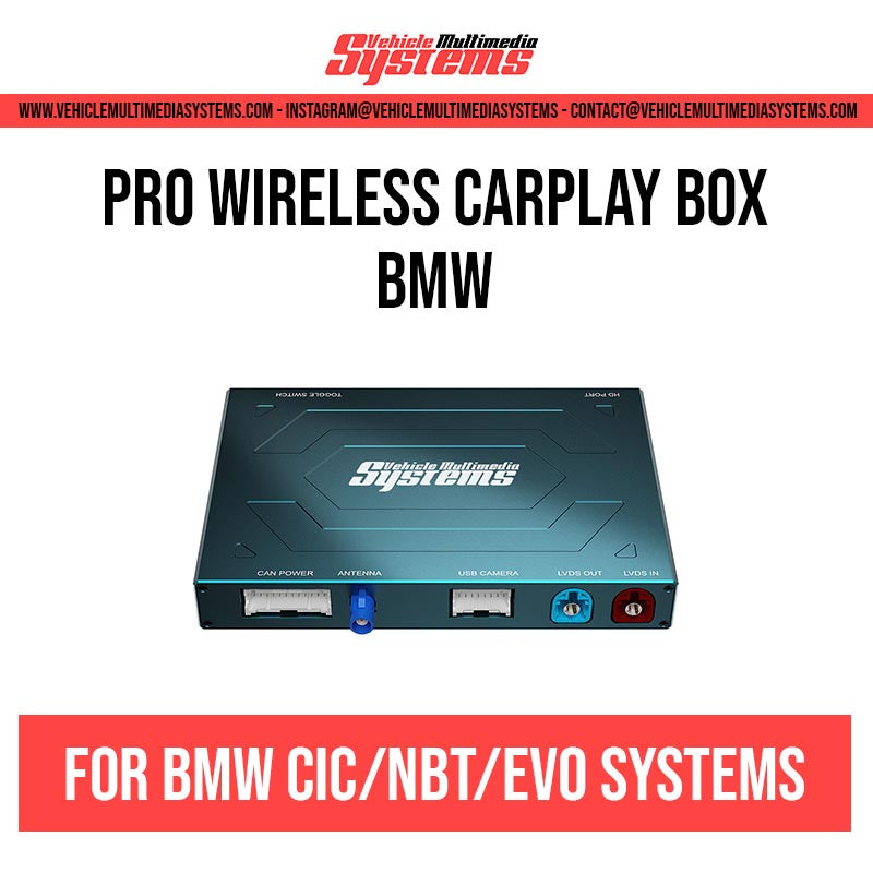 Wireless CarPlay Android Auto MMI Pro integration box for BMW CIC NBT EVO systems