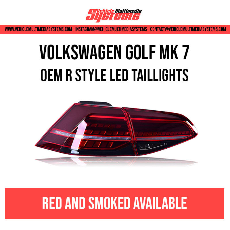 Volkswagen Golf | MK 7 MK 7.5 (2013-2020) | FAROS TRASEROS LED ESTILO R OEM