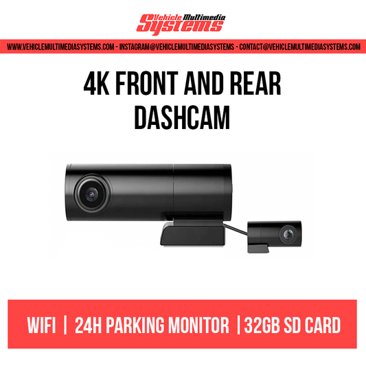 "4K front and rear dashcam with WiFi and 32GB SD card, highlighted as popular product with parking monitor feature"