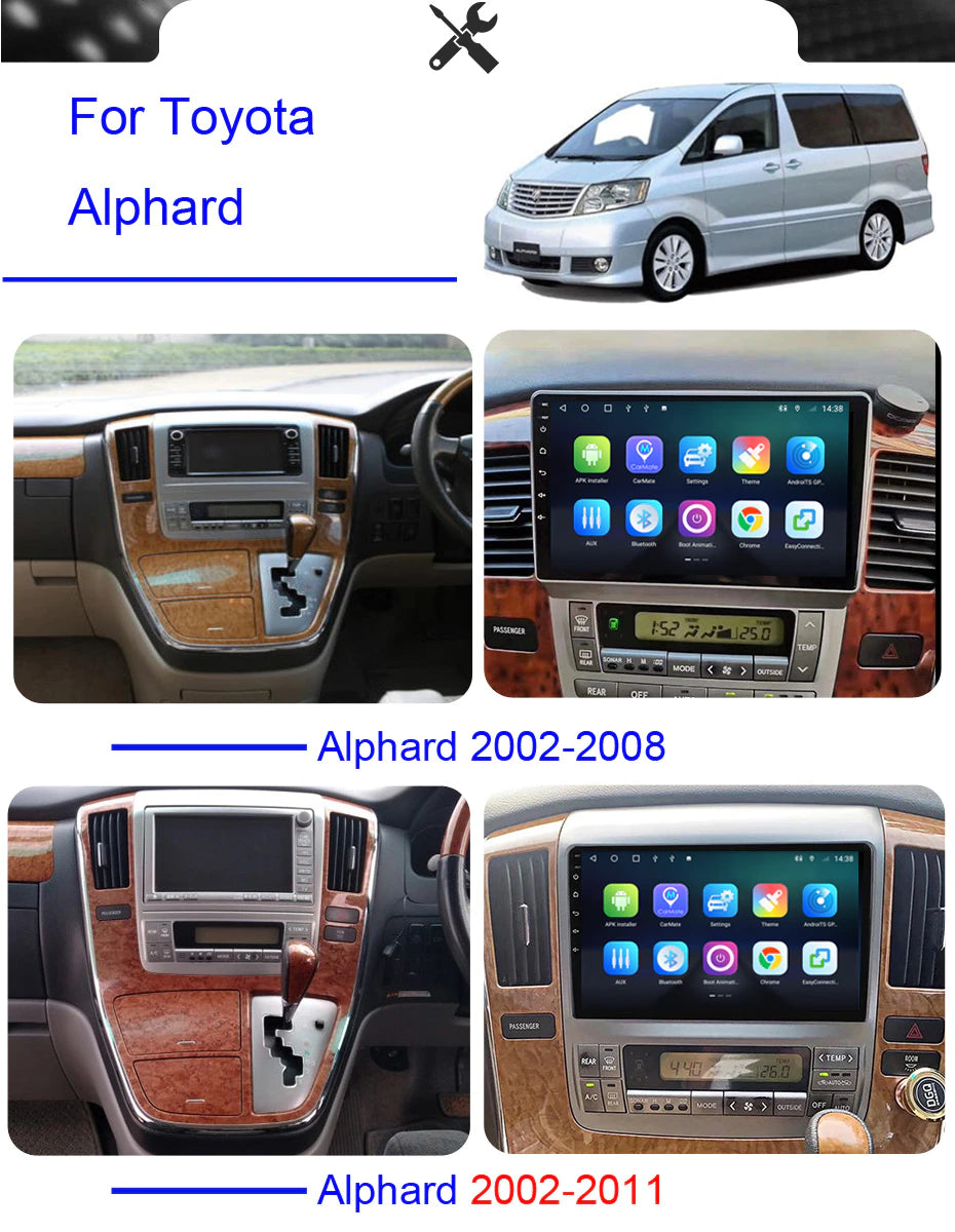 Toyota Alphard | 2002-2010 | Android Screen– Vehicle Multimedia