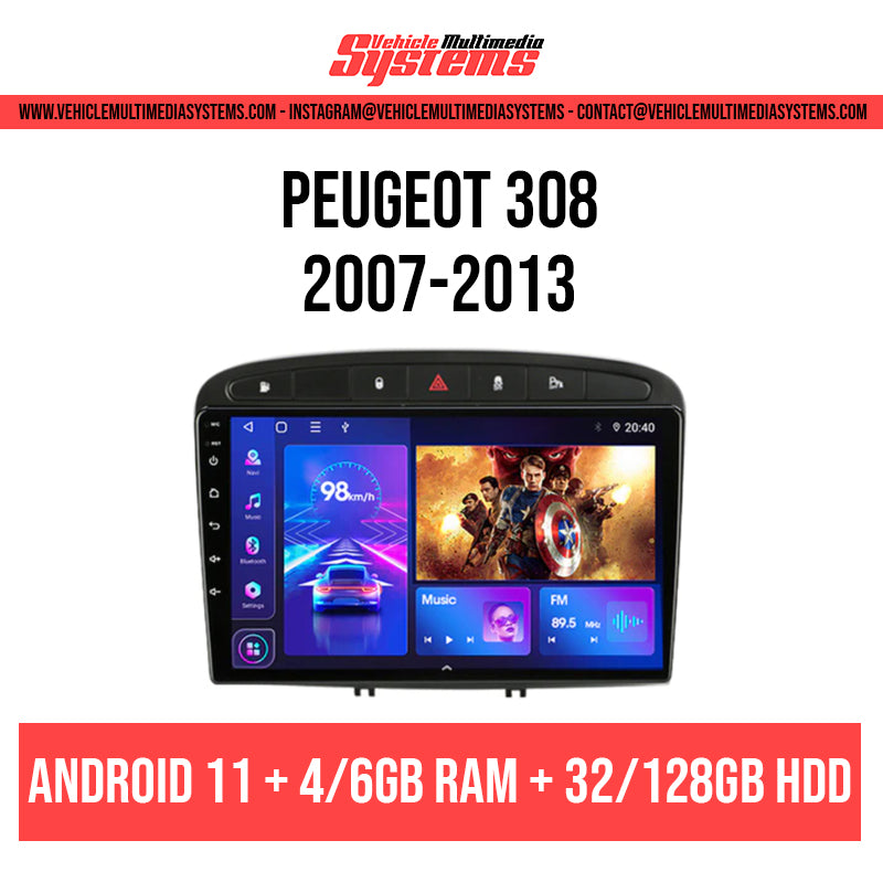 Peugeot 308 | 2007-2013 | Android Screen– Vehicle Multimedia Systems